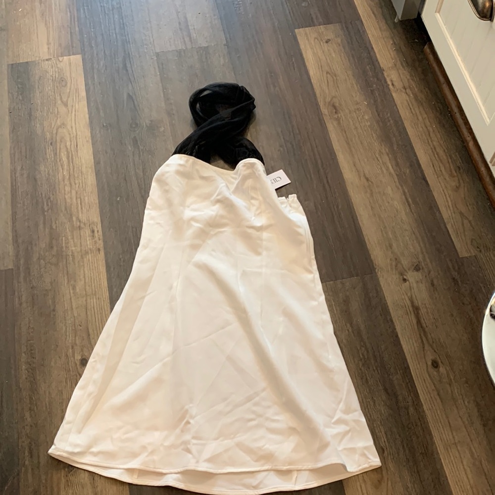 Cider sheer tulle beck halter dress. NWT.